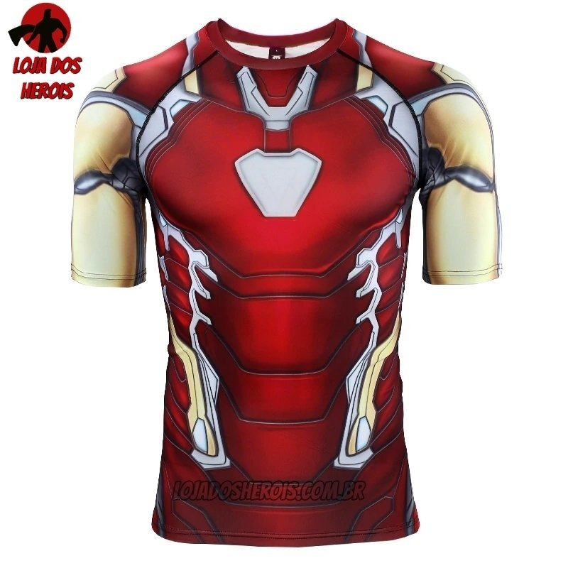Camisa/Camiseta Hash Guard Homem de Ferro Filme 2019 - Vingadores Ultimato Endgame Compressão - Imagem 3
