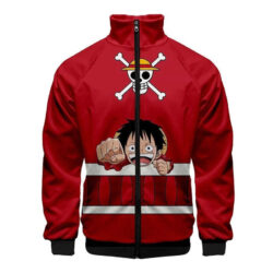 Jaqueta Corta Vento 3D Monkey D, Luffy Anime One Piece Top