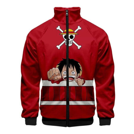 Jaqueta Corta Vento 3D Monkey D, Luffy Anime One Piece Top - Imagem 4
