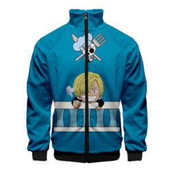 Jaqueta Corta Vento 3D Sanji Anime One Piece Top