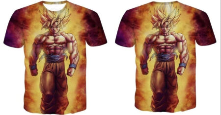 Camisa Camiseta Impressão 3D Goku Ssj 2 Batalha Dragon Ball Z Estilo Clássico - Image 2