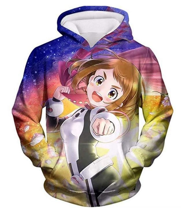 Blusa Jaqueta 3D Full Ochaco Uraraka My Hero Academia Anime Top