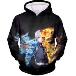 Blusa Jaqueta 3D Full Todoroki Shoto Poderes My Hero Academia Anime Top
