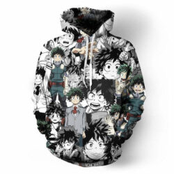 Blusa Jaqueta 3D Full Midoriya Momentos My Hero Academia Anime Top