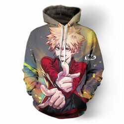Blusa Jaqueta 3D Full Arte Bakugou My Hero Academia Anime Top
