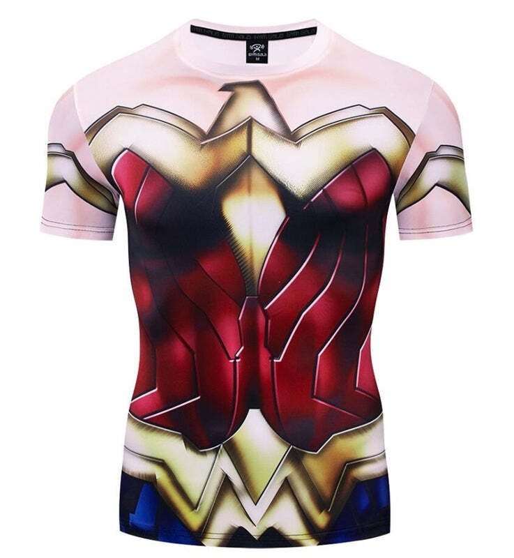 Camisa / Camiseta Hash Guard Mulher Maravilha Compressão