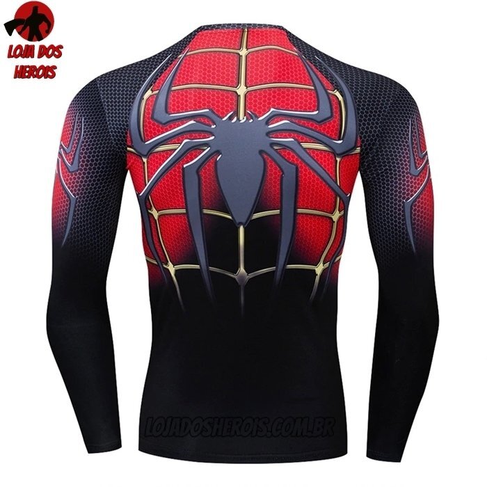 Camisa/Camiseta Hash Guard Homem Aranha Filme 2 Manga Compressão Segunda Pele - Imagem 2