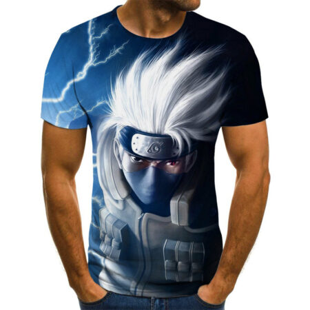 Camisa Camiseta Kakashi Hatake Naruto Shippuden Anime Impressão 3D Full