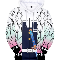 Blusa Jaqueta 3D Full Uniforme Clássico Shinobu Anime Demon Slayer Top