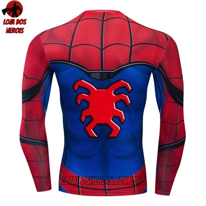 Camisa/Camiseta Hash Guard Homem Aranha Clássico Manga Compressão Segunda Pele - Imagem 2