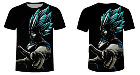 Camisa Camiseta Impressão 3D Vegeta Ssj Blue Dragon Ball Super Estilo Clássico - Image 2