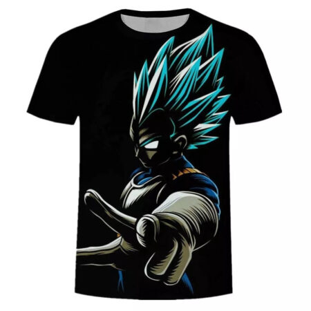 Camisa Camiseta Impressão 3D Vegeta Ssj Blue Dragon Ball Super Estilo Clássico