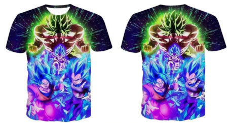 Camisa Camiseta Impressão 3D Personagens Filme Broly Dragon Ball Super Estilo Clássico - Image 2