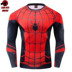 Camisa/Camiseta Hash Guard Homem Aranha Longe De Casa Manga Compressão Segunda Pele