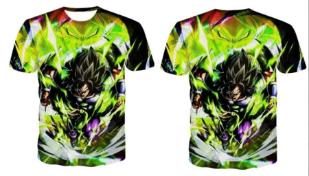 Camisa Camiseta Impressão 3D Broly Filme Dragon Ball Super Estilo Clássico - Image 2