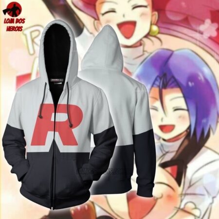 Blusa Jaqueta Casaco Equipe Rocket Modelo 2 Pokémon