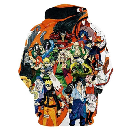 Blusa Jaqueta 3D Personagens Naruto Shippuden Anime Touca Canguru - Imagem 2