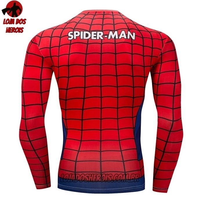 Camisa/Camiseta Hash Guard Homem Aranha Desenho Manga Compressão Segunda Pele - Imagem 2