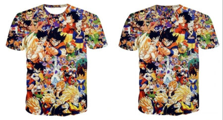 Camisa Camiseta Impressão 3D Vários Personagens Dragon Ball Z Estilo Clássico - Image 2