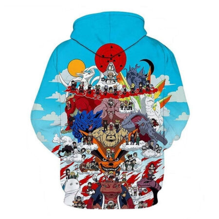 Blusa Jaqueta 3D Personagens e Bijuus Naruto Shippuden Anime Touca Canguru - Imagem 2