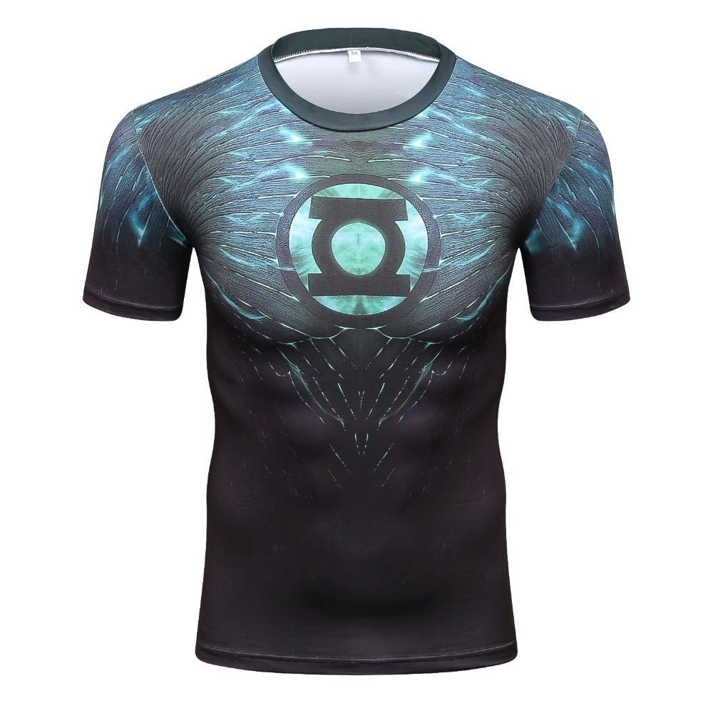 Camisa / Camiseta Hash Guard Compressão Lanterna Verde Liga Da Justiça - Imagem 3