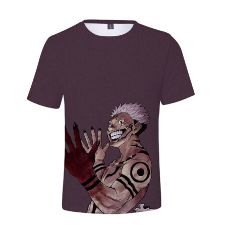 Camisa Camiseta Dedos Sukuna Jujutsu Kaisen Anime Impressão 3D Full