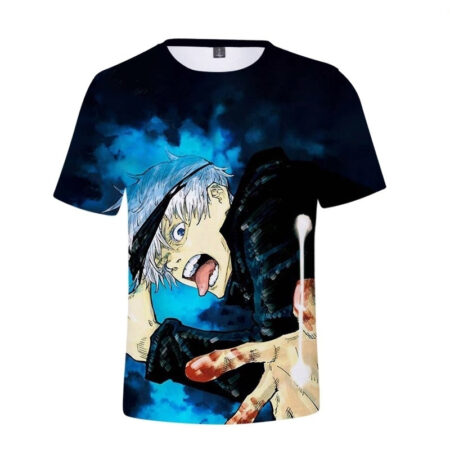 Camisa Camiseta Gojo Jujutsu Kaisen Anime Impressão 3D Full