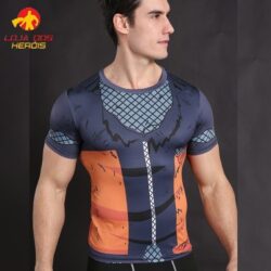 Camisa / Camiseta Hash Guard Naruto Uzumaki Batalha Compressão