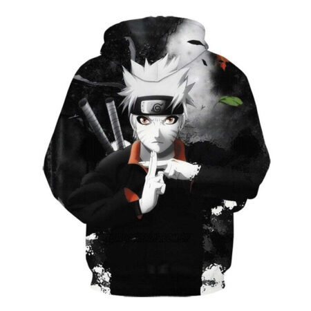 Blusa Jaqueta 3D Naruto Uzumaki Anime Touca Canguru - Imagem 2