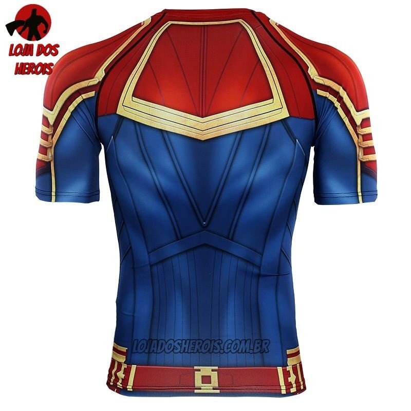 Camisa/Camiseta Capitã Marvel Filme 2019 - Vingadores Ultimato Endgame Compressão Hash Guard - Imagem 4