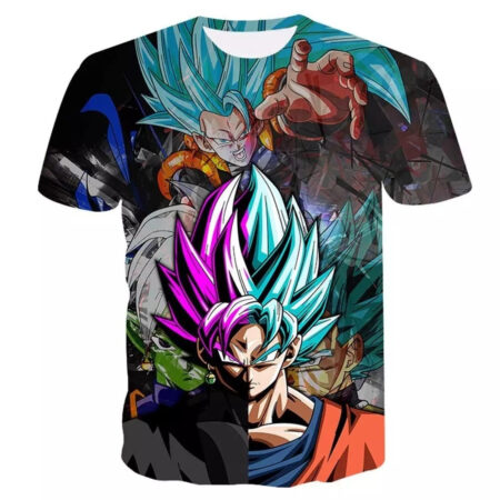 Camisa Camiseta Impressão 3D Heróis e Vilões Dragon Ball Super Estilo Clássico