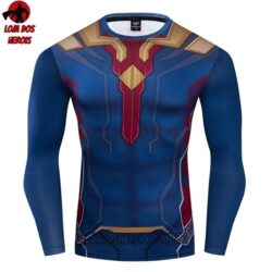 Camisa/Camiseta Hash Guard Visão Vingadores Manga Compressão Segunda Pele