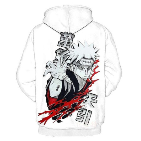 Blusa Jaqueta 3D Pain Líder Akatsuki Naruto Shippuden Anime Touca Canguru - Imagem 2