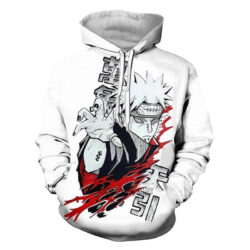Blusa Jaqueta 3D Pain Líder Akatsuki Naruto Shippuden Anime Touca Canguru