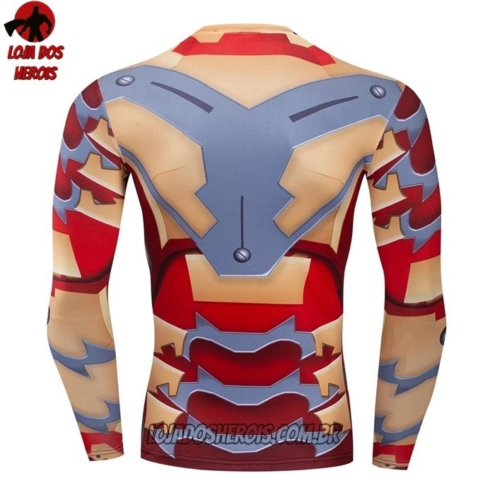 Camisa/Camiseta Hash Guard Homem De Ferro Filme 2 Manga Compressão Segunda Pele - Imagem 2