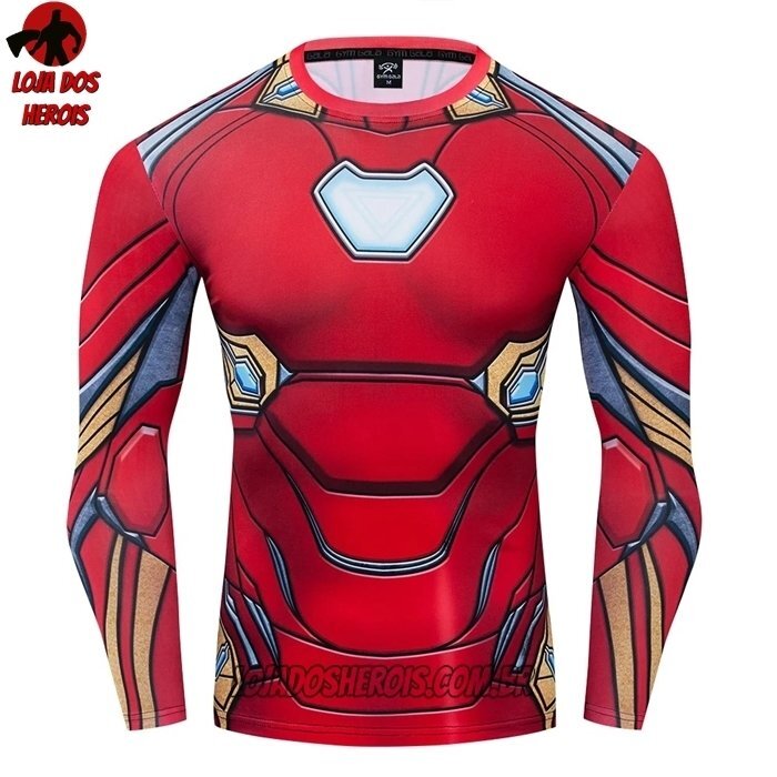 Camisa/Camiseta Hash Guard Homem De Ferro Filme Manga Compressão Segunda Pele