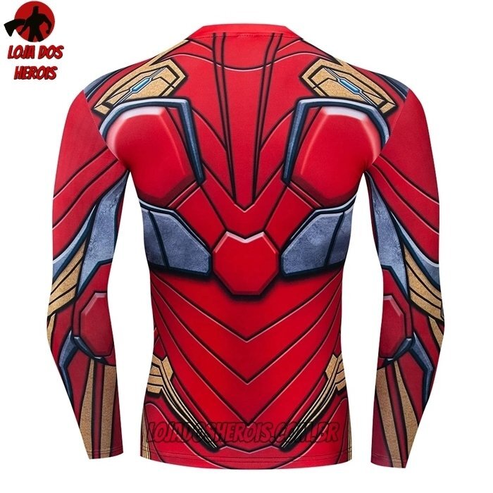 Camisa/Camiseta Hash Guard Homem De Ferro Filme Manga Compressão Segunda Pele - Imagem 2