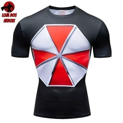 Camiseta/Camisa Umbrella Resident Evil Compressão Hash Guard - Imagem 2