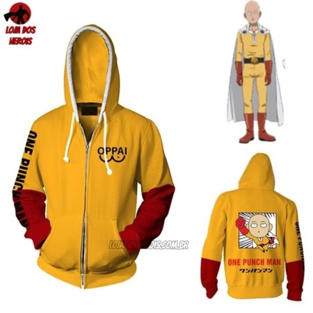 Blusa Jaqueta Casaco Saitama - One Punch Man