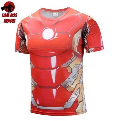 Camisa / Camiseta Heróis Homem De Ferro Clássico - SlimFit