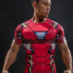 Camisa / Camiseta Hash Guard Homem de Ferro Filme 3 Compressão