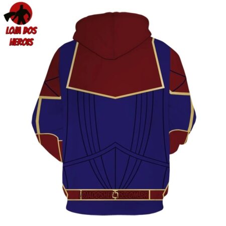 Jaqueta Blusa Moletom Touca Capitã Marvel Vingadores - Image 2