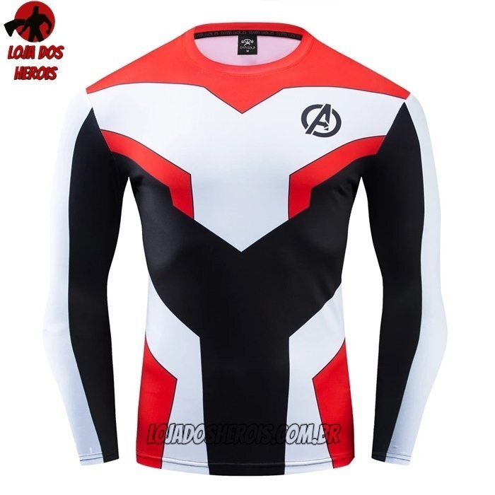 Camisa/Camiseta Hash Guard Vingadores Ultimato Manga Compressão Segunda Pele