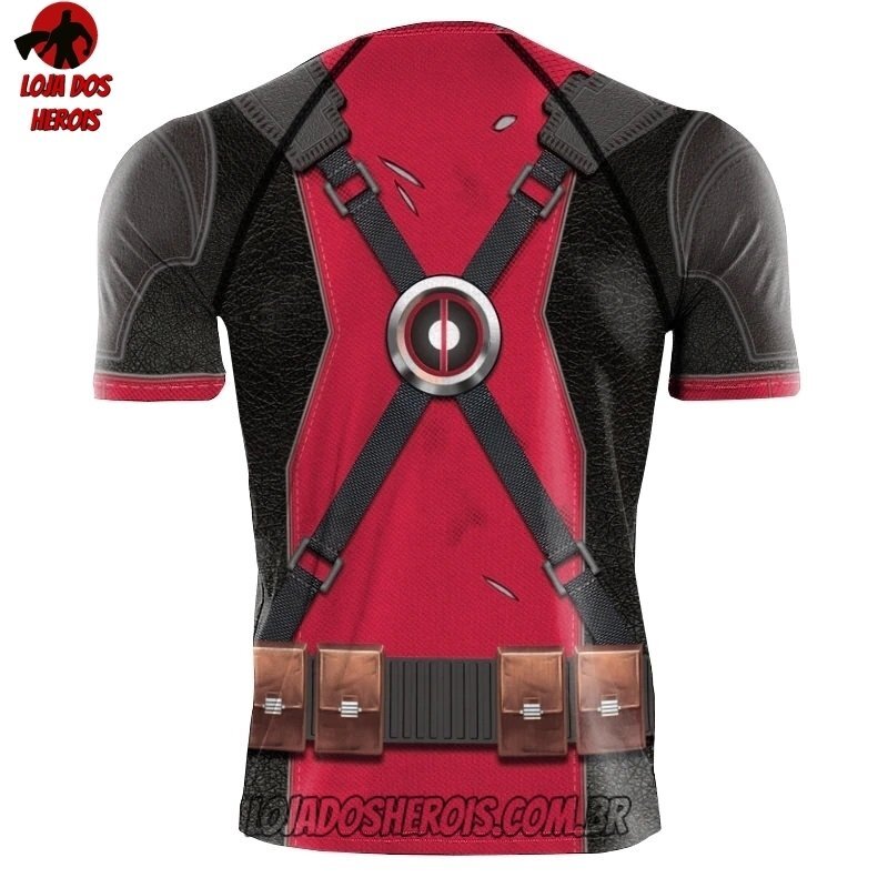 Camisa/Camiseta Hash Guard Deadpool Clássico Compressão Segunda Pele - Imagem 2