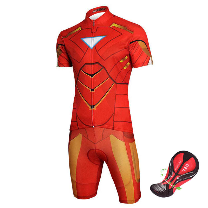 Macacão Ciclismo Homem De Ferro Masculino e Feminino c/ Forro e Breteri Pedal - Imagem 2