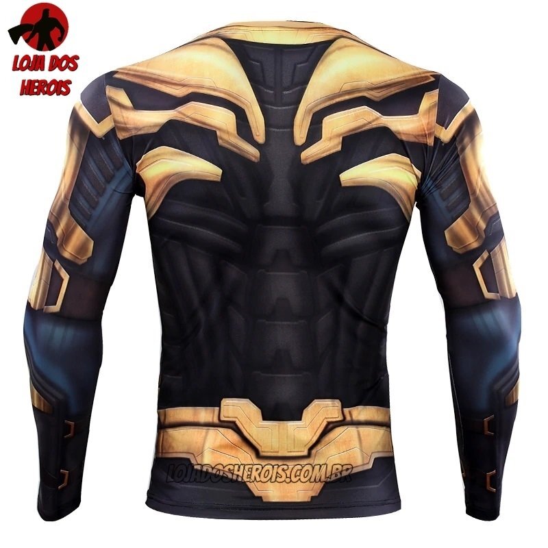 Camisa/Camiseta Hash Guard Thanos Filme 2019 - Vingadores Ultimato Endgame Manga Compressão - Imagem 2