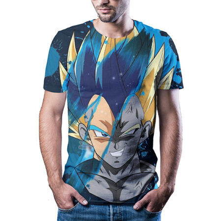 Camisa Camiseta Vegeta Maligno Dragon Ball Z Anime Impressão 3D Full