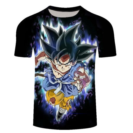 Camisa Camiseta Impressão 3D Goku Pequeno Dragon Ball Gt Estilo Clássico