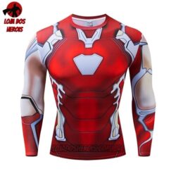 Camisa/Camiseta Hash Guard Homem De Ferro Mod 2 Manga Compressão Segunda Pele