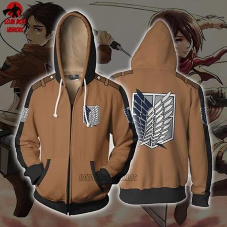 Blusa Jaqueta Casaco Eren Yeager Modelo 2 - Attack On Titan